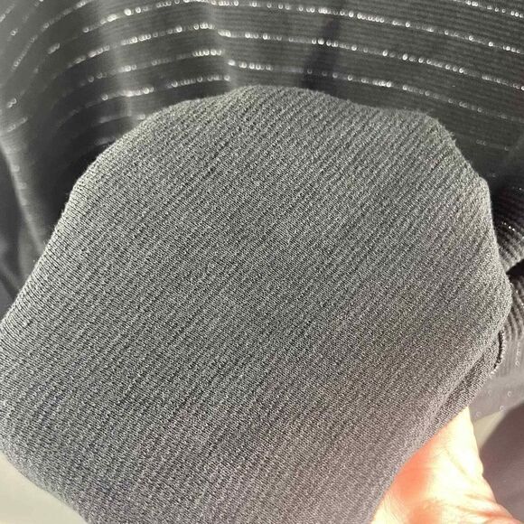 J.Jill Wearable Collection Soft Black Metallic Cowlneck Sweatshirt Sz L Petite - Picture 9 of 9